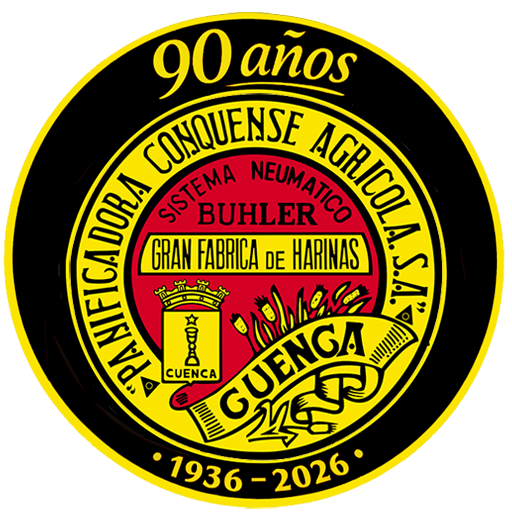Logo Panificadora Conquense, 90 años junto a ti.